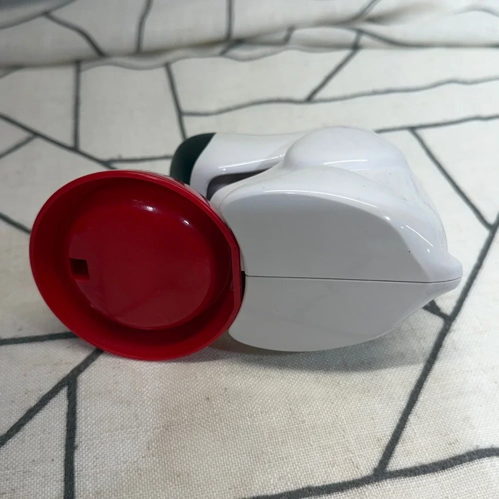 Scotch Dog Tape Dispenser Small White Red Bone Bowl Novelty Office Desk Decor